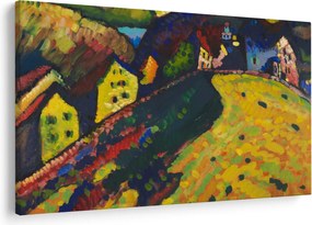 Obraz - Vasily Kandinsky, Houses at Murnau, reprodukcia (90x60 cm)