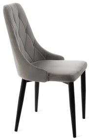 Jedálenská stolička LOUIS QUILTER zamatová sivá 849010