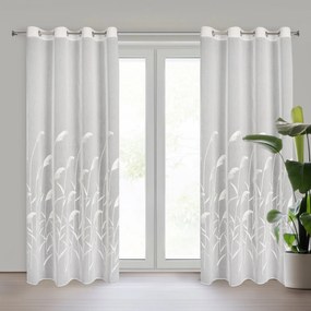 ZÁCLONA NA KRÚŽKOCH ABBIE 140X250 CM KRÉMOVÁ