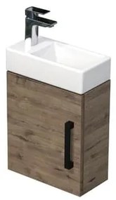Kúpeľňová skrinka s umývadlom SAT Cube Way 40x47,5x20 cm dub Wellington mat CUBE320401DCDW, 1 ks