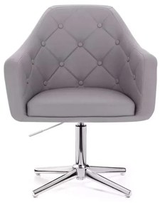 LuxuryForm DESIGN Kreslo ANDORA na striebornom kríži - šedé