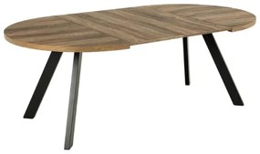 Jedálenský rozkladací stôl Zalida 120/210 cm dub jantárový/čierny