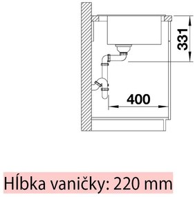 Blanco Pleon 6, silgranitový drez 615x510x220 mm, 1-komorový, tmavá hnedá, BLA-521688