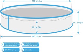 Marimex | Bazén Marimex Orlando 4,57x1,07 m s príslušenstvom | 10303044