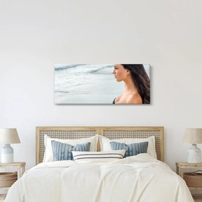 Obraz ženy na pláži (120x50 cm)