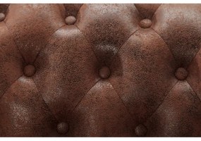 Rohová sedacia súprava 40611 Chesterfield - Antik Hnedá  - Komfort-nábytok