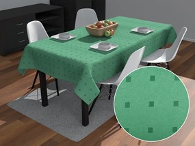 Biante Dekoračný obdĺžnikový obrus PM-022 Štvorčeky na zelenom 120x180 cm