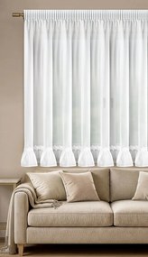 VIANOČNÁ ZÁCLONA NA PÁSKE FLAKE 350X160 CM BIELA