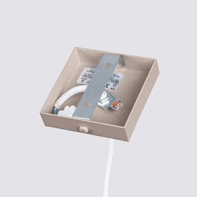 Závesné svietidlo Karbon, 1x tmavobéžové hliníkové tienidlo