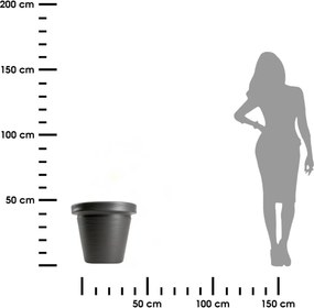 PLASTOVÝ KVETINÁČ SRTIA RIFLO 55X48 CM ANTRACITOVÁ