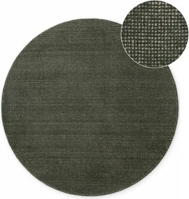 Tmavozelený ručne tkaný vlnený okrúhly koberec ø 200 cm Greenwich – Ted Baker