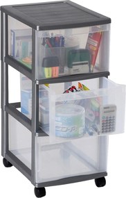 SUNDIS Úložný box s 3 zásuvkami, antracit, OFFICEMIX - MAXI