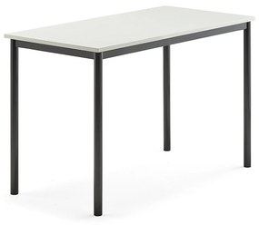 Stôl SONITUS, 1200x700x760 mm, HPL - biela, antracit