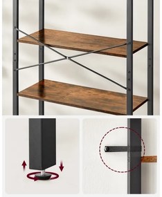 Knižnica NAVARO hnedá/čierna