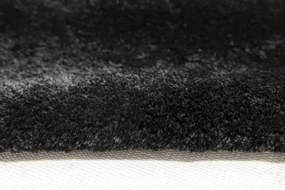 Kúpeľňový koberček Malmo čierny, kruh