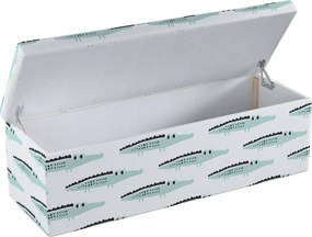 Truhlica čalúnená farba produktu zelená látka vzorované