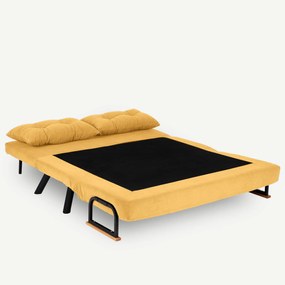 Pohovka futon  Sandy (horčicová). Vlastná spoľahlivá doprava až k Vám domov. 1062309