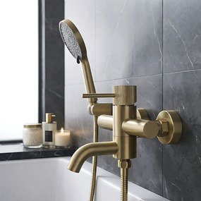 Rea Lungo, vaňová batéria s ručnou sprchovou súpravou, zlatá matná, REA-B8055