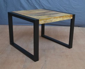 furniture-nabytek.cz - Konferenčný stolík kov drevo mango 60x45x60