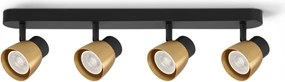 Brilagi - Bodové svietidlo NUGGET 4xGU10/30W/230V čierna/zlatá