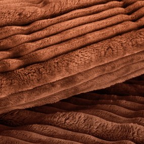 FLANELOVÁ DEKA NINA 150X200 CM TEHLOVÁ