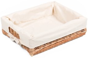 Prútená zásuvka s látkou Pistorasia V.š. 30 x hl. 30 x v. 15(cm)