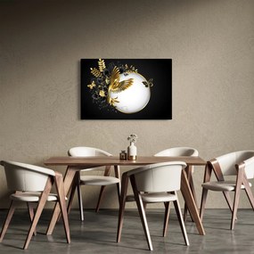 Obraz - Guľa so zlatými motívmi (90x60 cm)