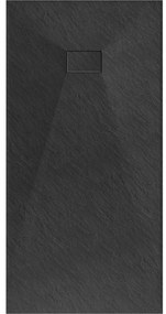Mexen Hugo, SMC obdĺžniková sprchová vanička 170 x 80 cm, čierna matná, 42708017
