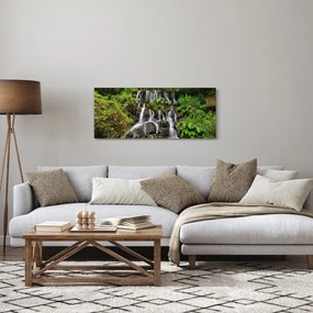 Obraz vodopádov v tropickom lese (120x50 cm)
