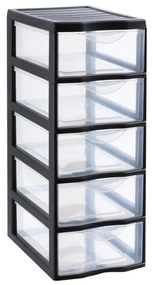 Úložný box s 5 vyššími zásuvkami, antracit, OFFICEMIX
