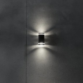 Kanlux 38886 - Vonkajšie nástenné svietidlo ZEVI 2xGU10/10W/230V IP54 čierna