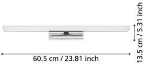 Eglo 900019 - LED RGBW Stmievateľné kúpeľňové osvetlenie zrkadla 15,6W/230V IP44