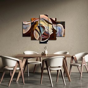 Obraz - Abstrakcia hláv (150x105 cm)