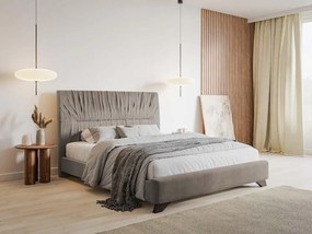 Manželská posteľ 160 cm Lania 160 (s roštom) (béžová + hnedá). Vlastná spoľahlivá doprava až k Vám domov. 1098719