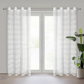 ZÁCLONA NA KRÚŽKOCH IGA 140X250 CM BIELA