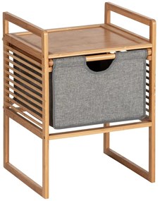 Bambusová nízka kúpeľňová skrinka v sivo-prírodnej farbe 40x56 cm Bahari - Wenko