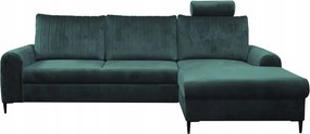 Rohová sedacia súprava Oasia (tmavozelená)