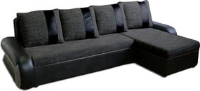 Rohová sedačka TIKO 2, sivý berlin 02/čierna eko