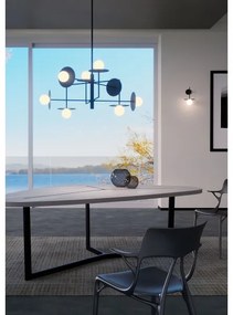 Redo 01-2753 - Luster na tyči PLATO 8xG9/10W/230V čierna