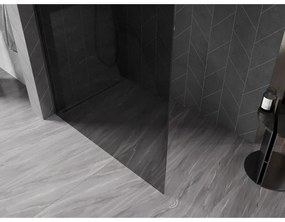 Mexen, Mexen Kioto-X sprchová stena 90 x 200 cm, grafit 10 mm, pištoľovo šedá kartáčovaná - 800-090-101-66-40-X