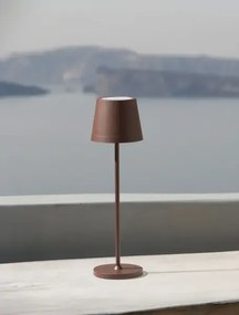 Vonkajšie LED nabijateľne svietidlo Seina 11.4 hnedá