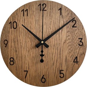 Ručne vyrábané dubové hodiny – tichý chod a moderný dizajn I SENTOP MAS002-A