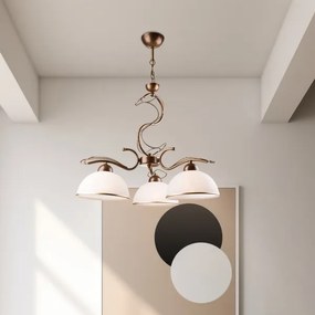 Luster na tyči COBRA 3xE27/60W/230V bronz/patina