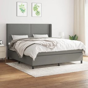 Boxspring posteľ s matracom tmavosivá 180x200 cm látka 3131370
