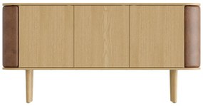 Nízka komoda v dekore duba vo svetlohnedo-prírodnej farbe 150x75 cm Treasures – UMAGE