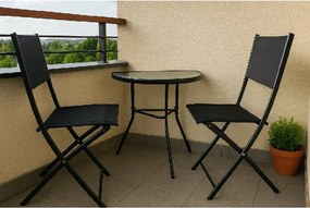 TRENDIE Zostava záhradného nábytku - 2 stoličky a stôl 65cm polovičný