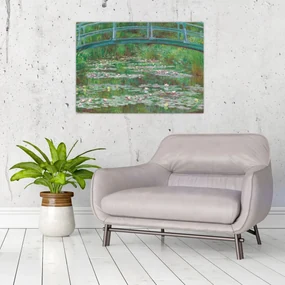 Sklenený obraz - Claude Monet, The Japanese Footbridge, reprodukcia (70x50 cm)