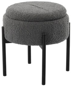 CH Taburetka s úložným priestorom Nora - sivá