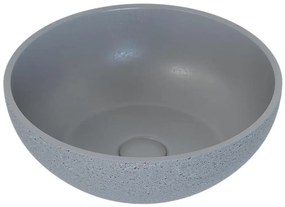BATH DELUXE 06-039-19-23-00 - Umývadlo na dosku BERGEN Ø 39 cm betón/sivá