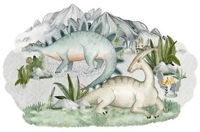 Nálepka Stegosaurus a Parasaurolophus